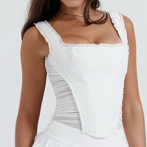 House of CB Catalina Broderie Anglais Corset Top